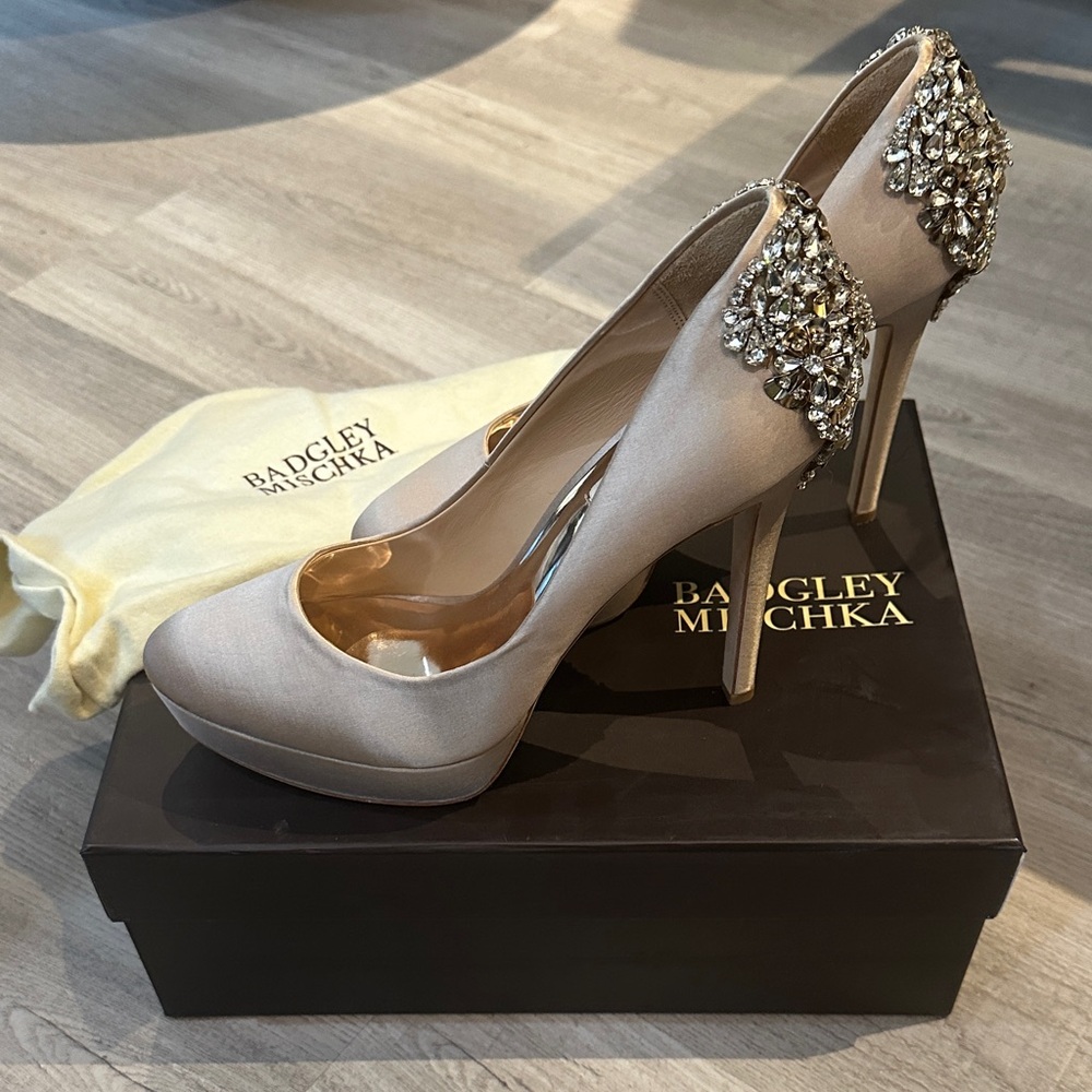 Badgley Mischka Viola Embellished Heels